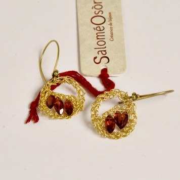 Salomé Osorio | Earrings 3 garnets earrings