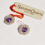 Salomé Osorio | Collections - Crochet Boucles d'oreilles coussin d'Améthyste