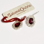 Salomé Osorio | Earrings Garnet diamond earrings
